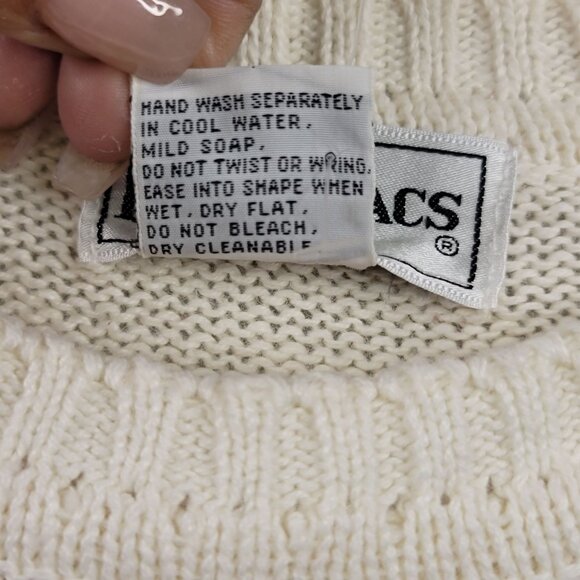 Vintage Deadstock Lord Isaacs Striped Short-Sleeve Sweater M Ramie Cotton Blend - Picture 5 of 9